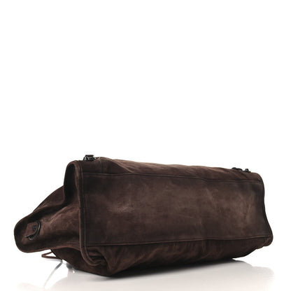 Suede Calfskin Classic Hardware Large Le City Light Espresso