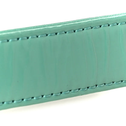 Glazed Calfskin Medium Boy Flap Green