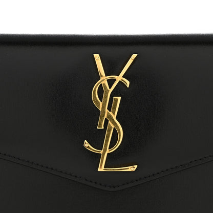 Smooth Shiny Calfskin Monogram Uptown Pouch Black