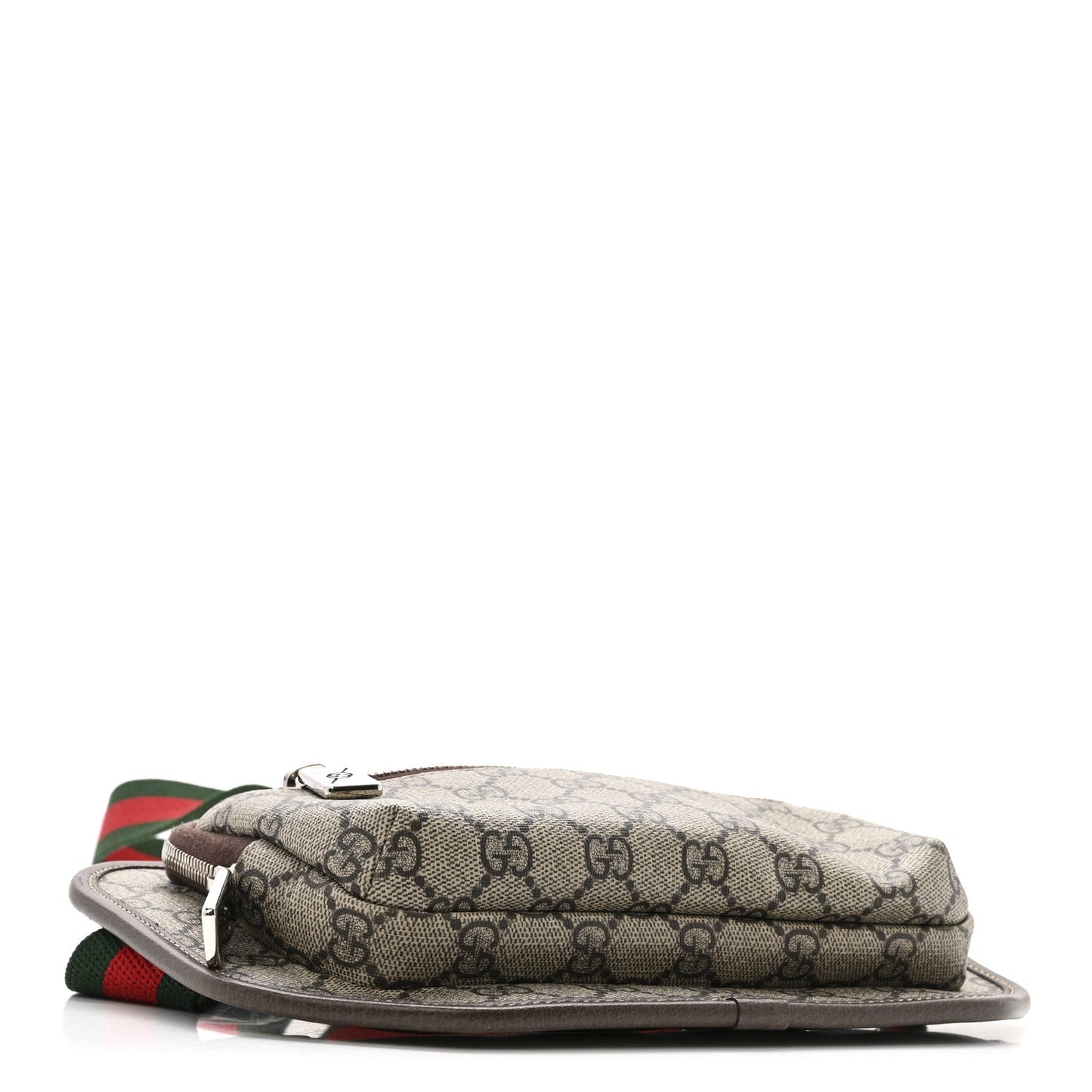 Soft GG Supreme Monogram Textured Dollar Calfskin Web Ophidia Pouch Pocket Belt Bag 85/34 Beige Ebony New Acero Black