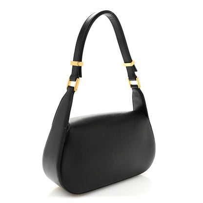 Smooth Calfskin Vlogo Chain Shoulder Bag Black