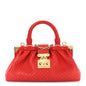 Calfskin Nanogram Embossed Clutch Red