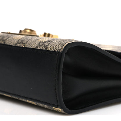 GG Supreme Monogram Bees Small Padlock Shoulder Bag Black
