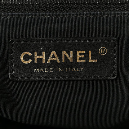 Calfskin Cerf Executive Shopper Tote Black