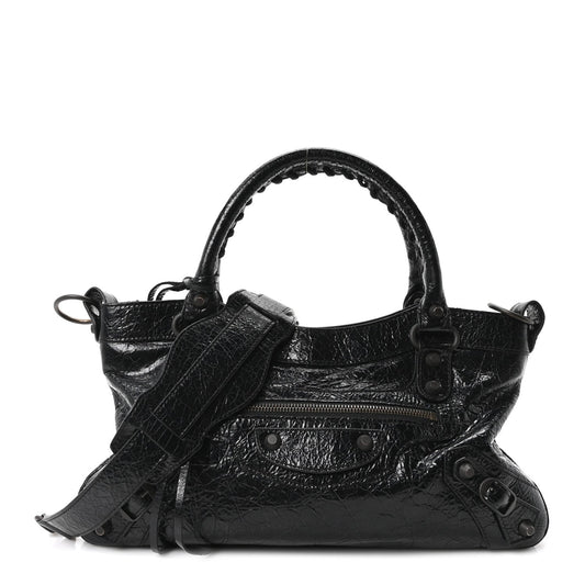 Agneau Arena Classic Hardware Le City First Bag Black