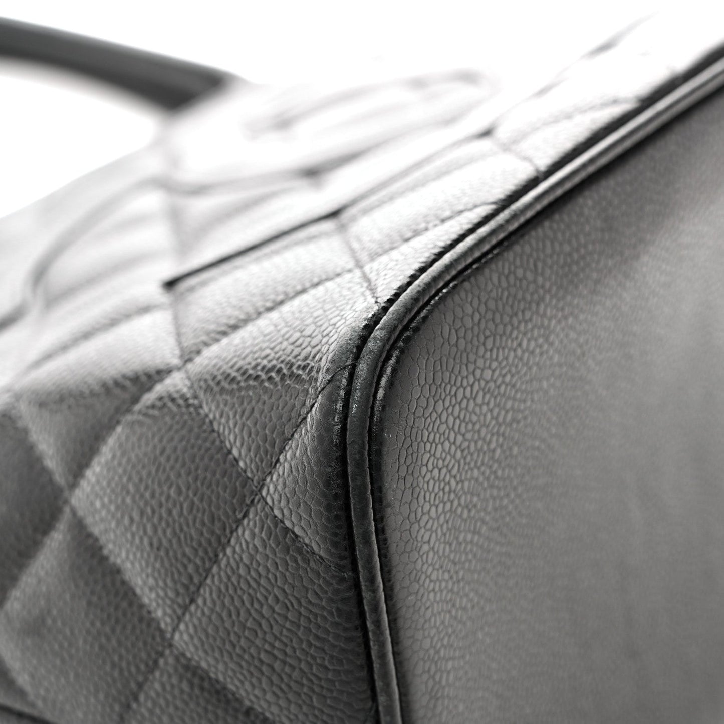 Caviar Quilted Medallion Tote Black
