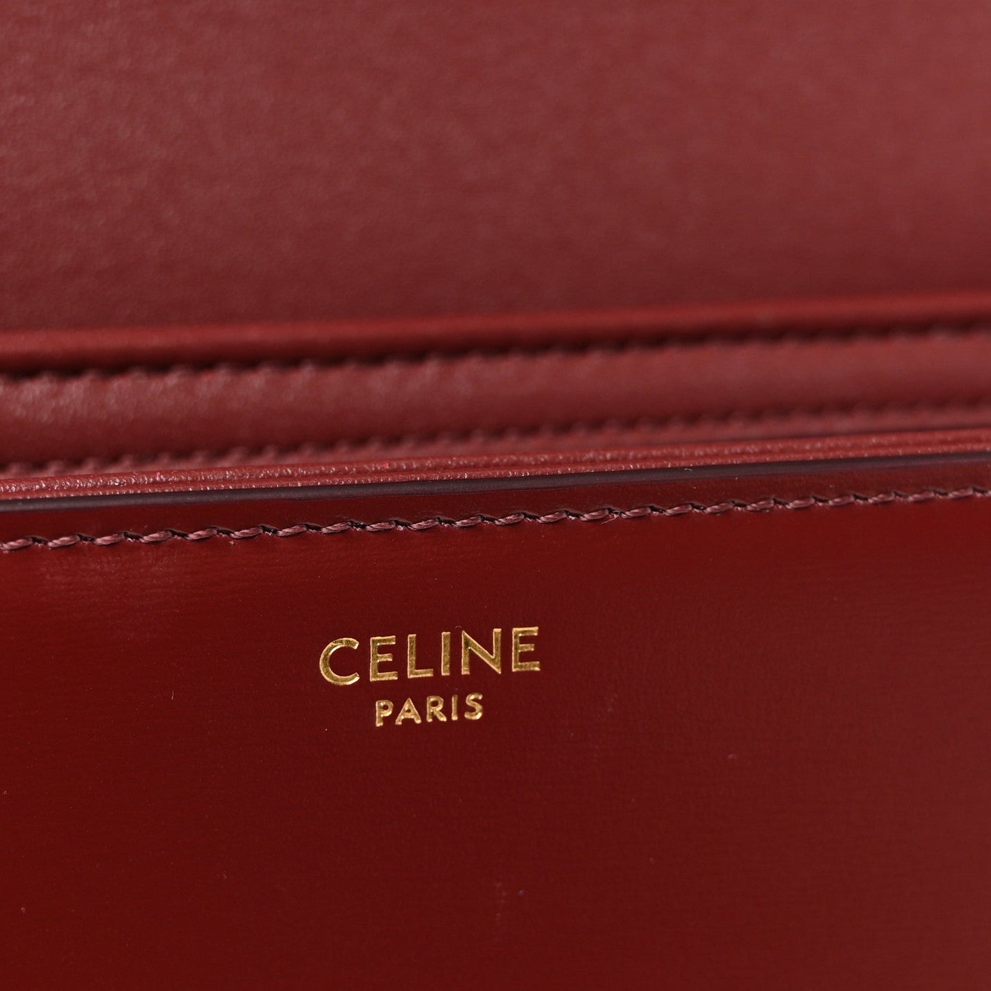 Shiny Calfskin Teen Triomphe Light Burgundy