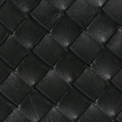 Nappa Intrecciato Small Campana Shoulder Bag Black