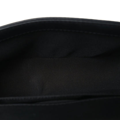 Calfskin Quilted Small Boy Top Handle Flap Black