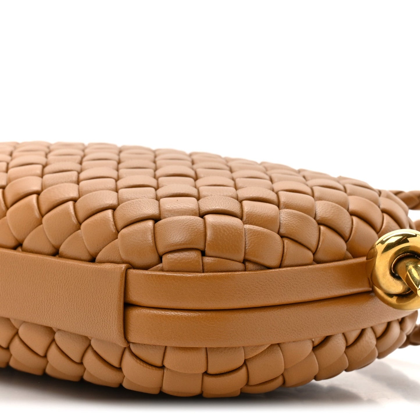 Calfskin Intrecciato Knot On Strap Camel