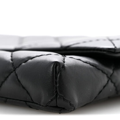 Aged Calfskin Quilted Reissue 2.55 Clutch Black