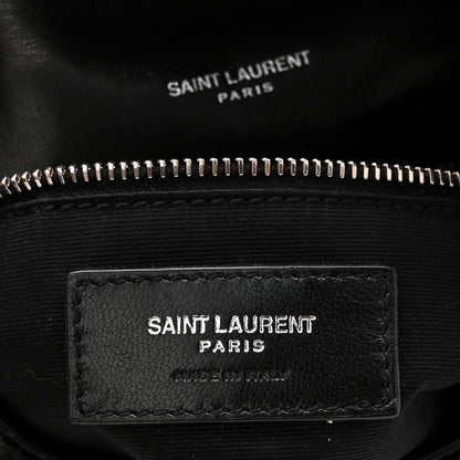 Lambskin Quilted Toy Loulou Puffer Monogram Chain Satchel Black