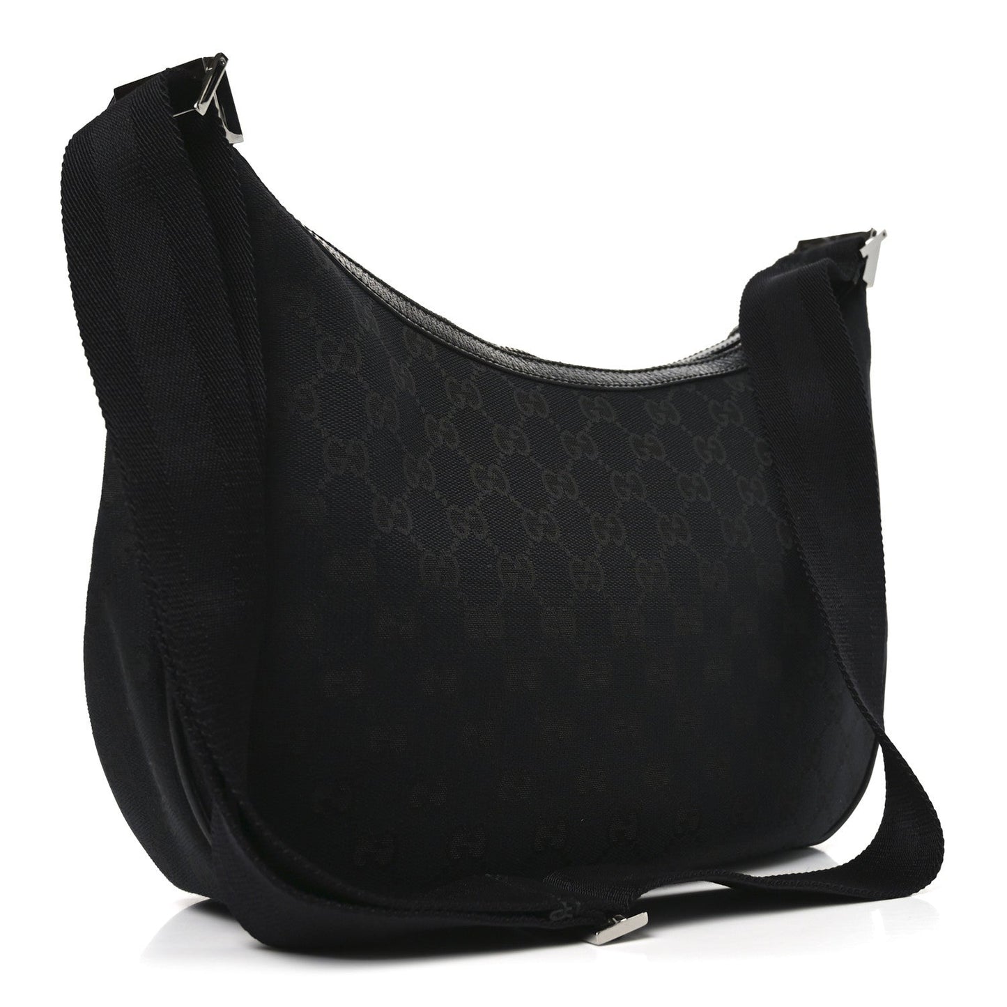 Monogram Medium Half Moon Hobo Black
