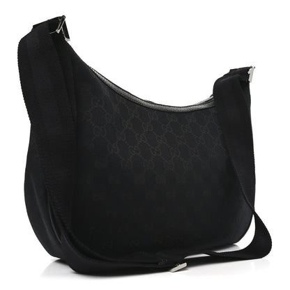 Monogram Medium Half Moon Hobo Black
