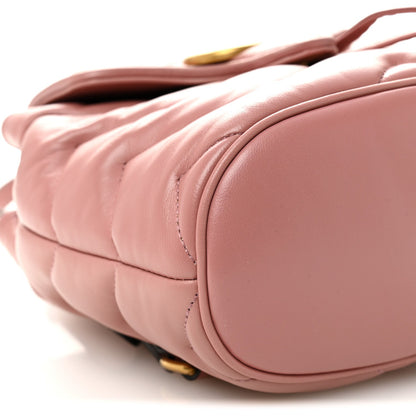 Nappa Chevron Matelasse GG Marmont Backpack Carmine Rose