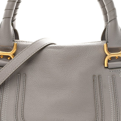 Calfskin Medium Marcie Satchel Cashmere Grey