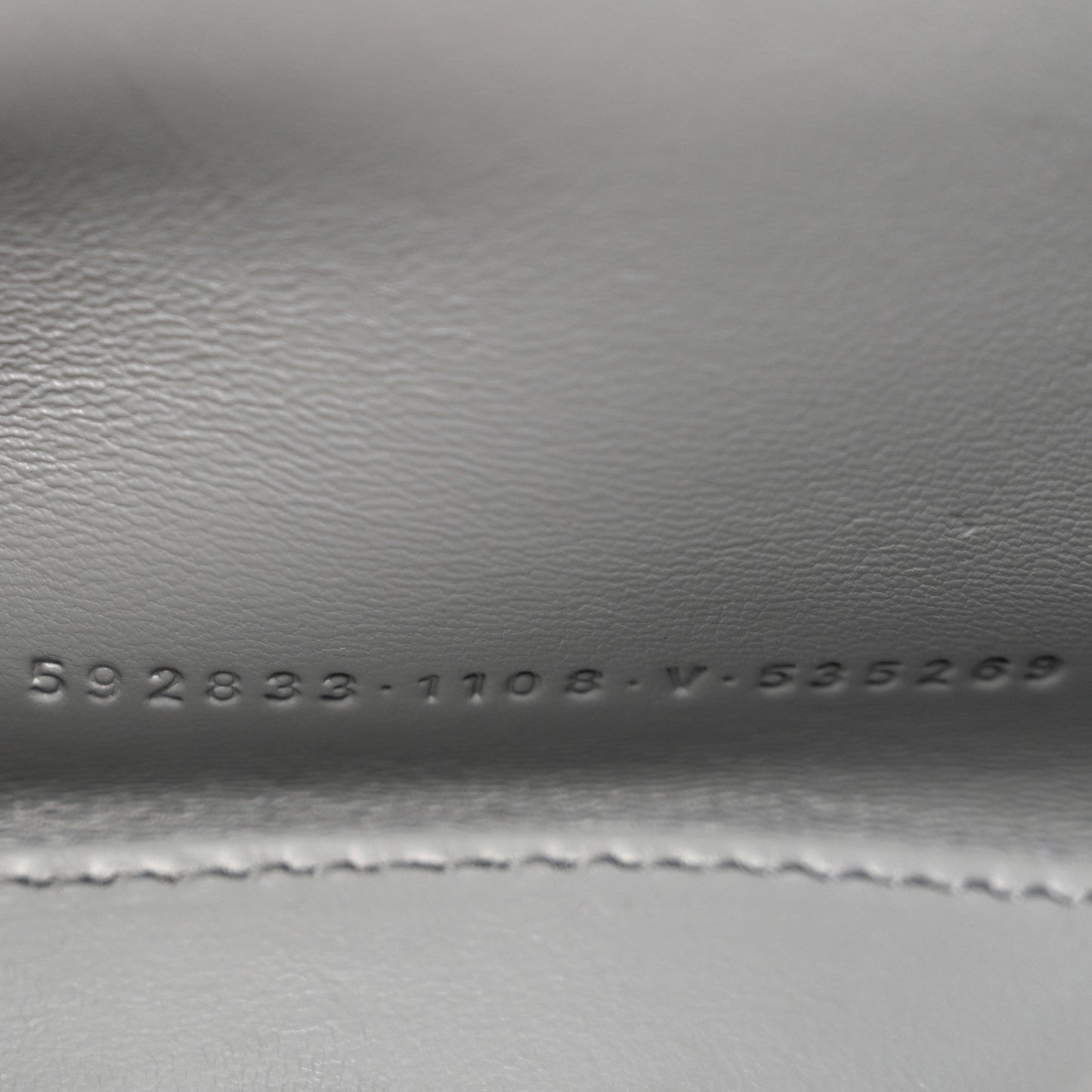 Shiny Calfskin Crocodile Embossed Hourglass Top Handle Bag XS Balenciaga Grey
