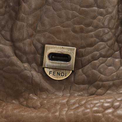 Calfskin B Bag Brown Grey