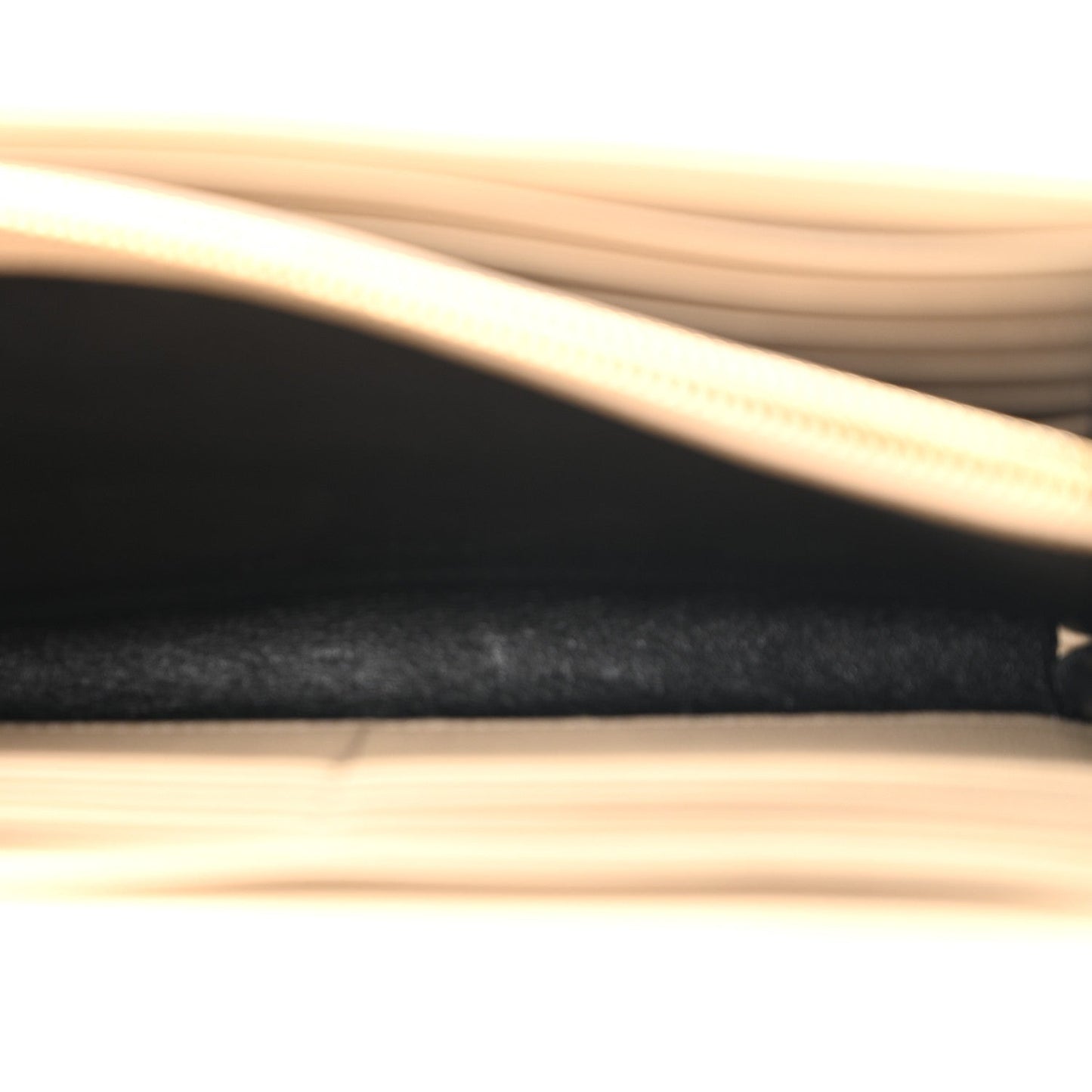 Grain De Poudre Matelasse Chevron Monogram Chain Wallet Dark Beige