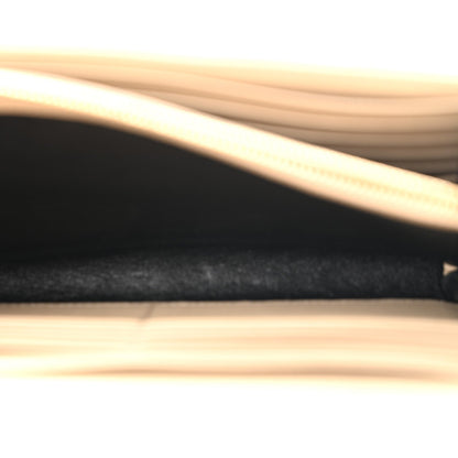 Grain De Poudre Matelasse Chevron Monogram Chain Wallet Dark Beige