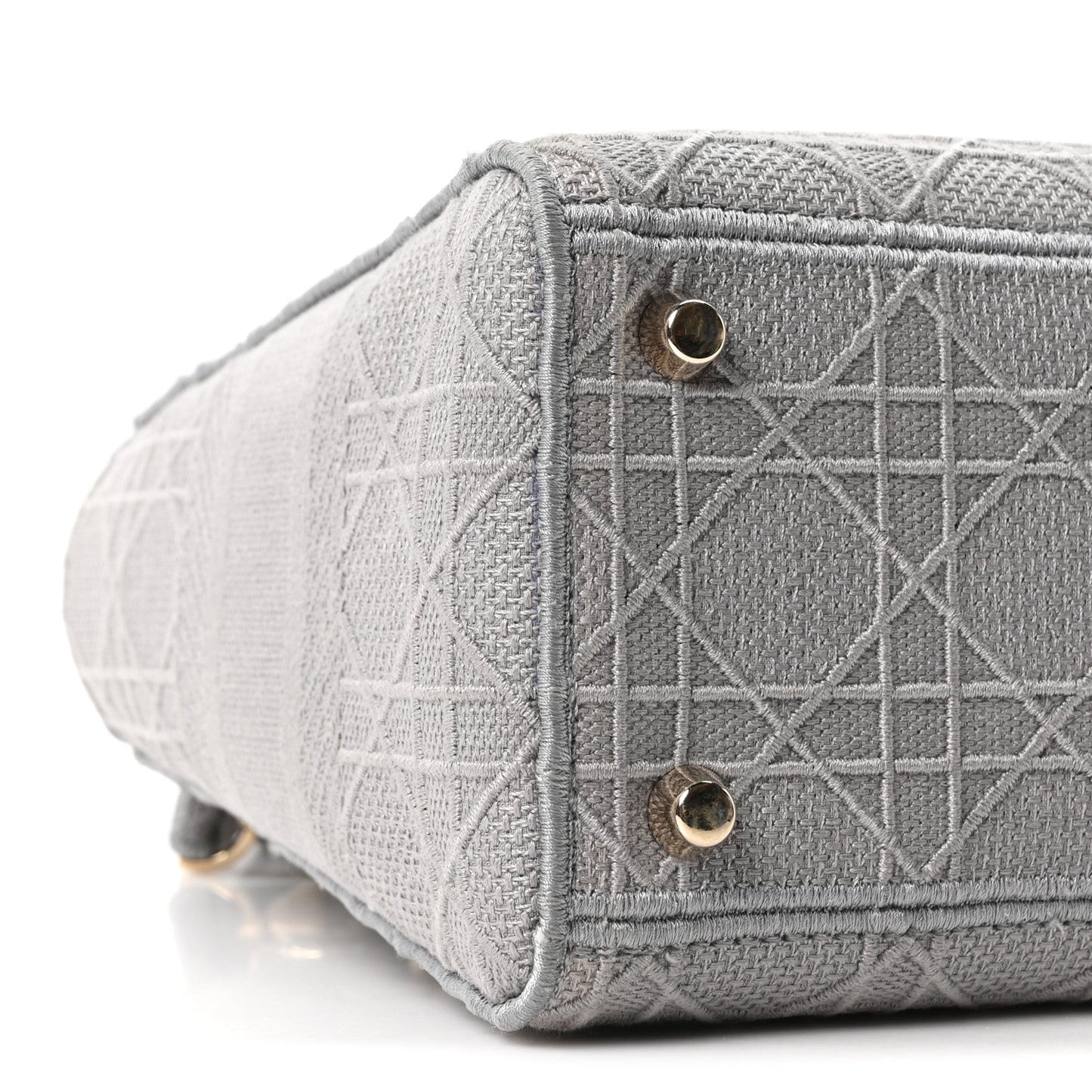 Canvas Embroidered Cannage Medium Lady D-Lite Gray