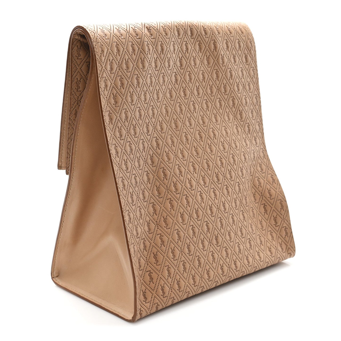 Calfskin Monogram Deli Paper Bag Vintage Beige