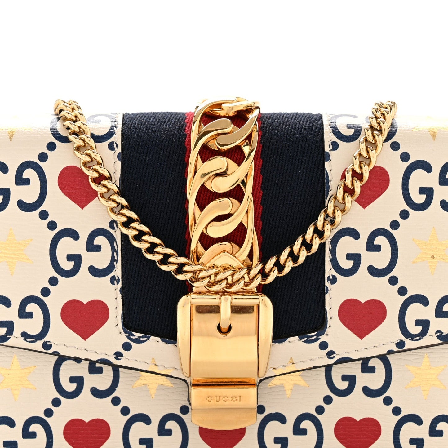 Textured Calfskin Valentine's Day Super Mini Sylvie Chain Shoulder Bag Ivory