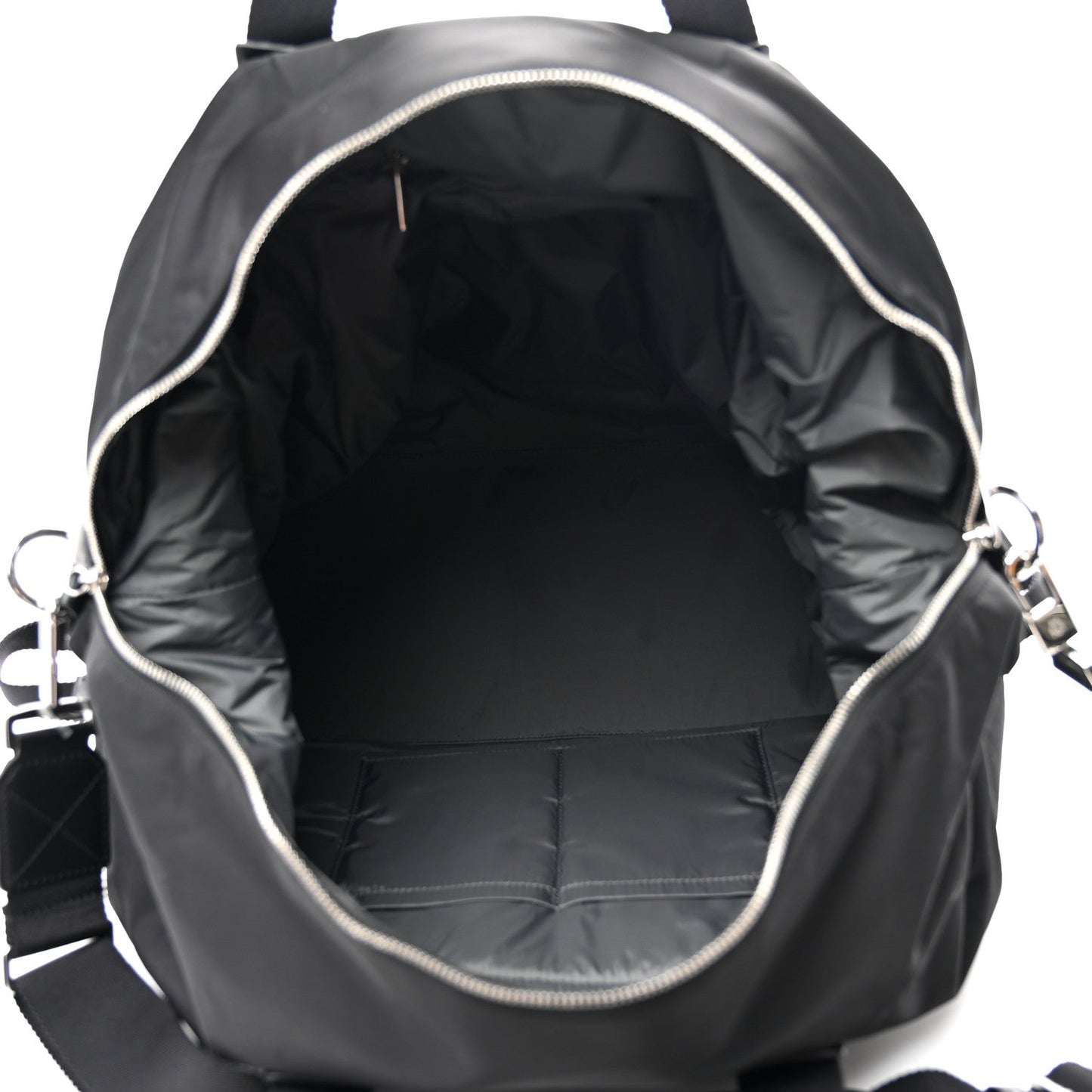 Nylon Signature Duffle  Black