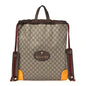 GG Supreme Monogram Neo Vintage Drawstring Backpack Beige New Acero Crop