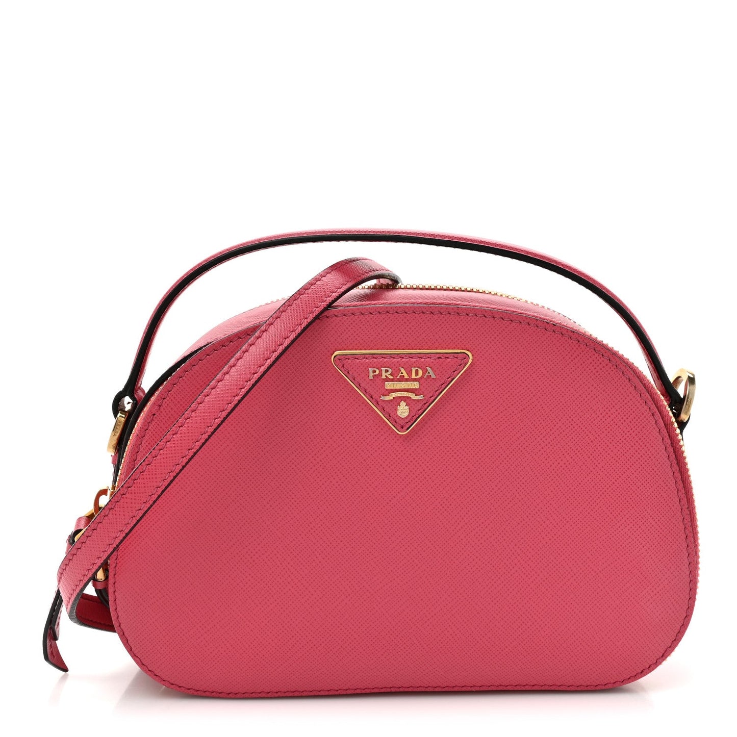 Saffiano Lux Odette Crossbody Magenta