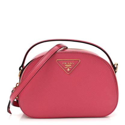 Saffiano Lux Odette Crossbody Magenta