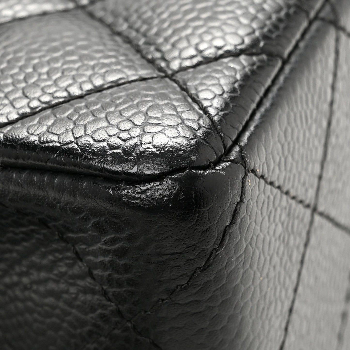 Caviar Quilted Mini Square Flap Black