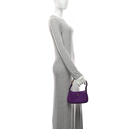 Goatskin Mini Aphrodite Shoulder Bag Shine Purple