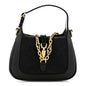 New Canvas Charisma Calfskin Crystal GG Monogram Mini Jackie 1961 Hobo Black