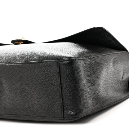 Grained Calfskin Souplissimo Maxi Flap Black
