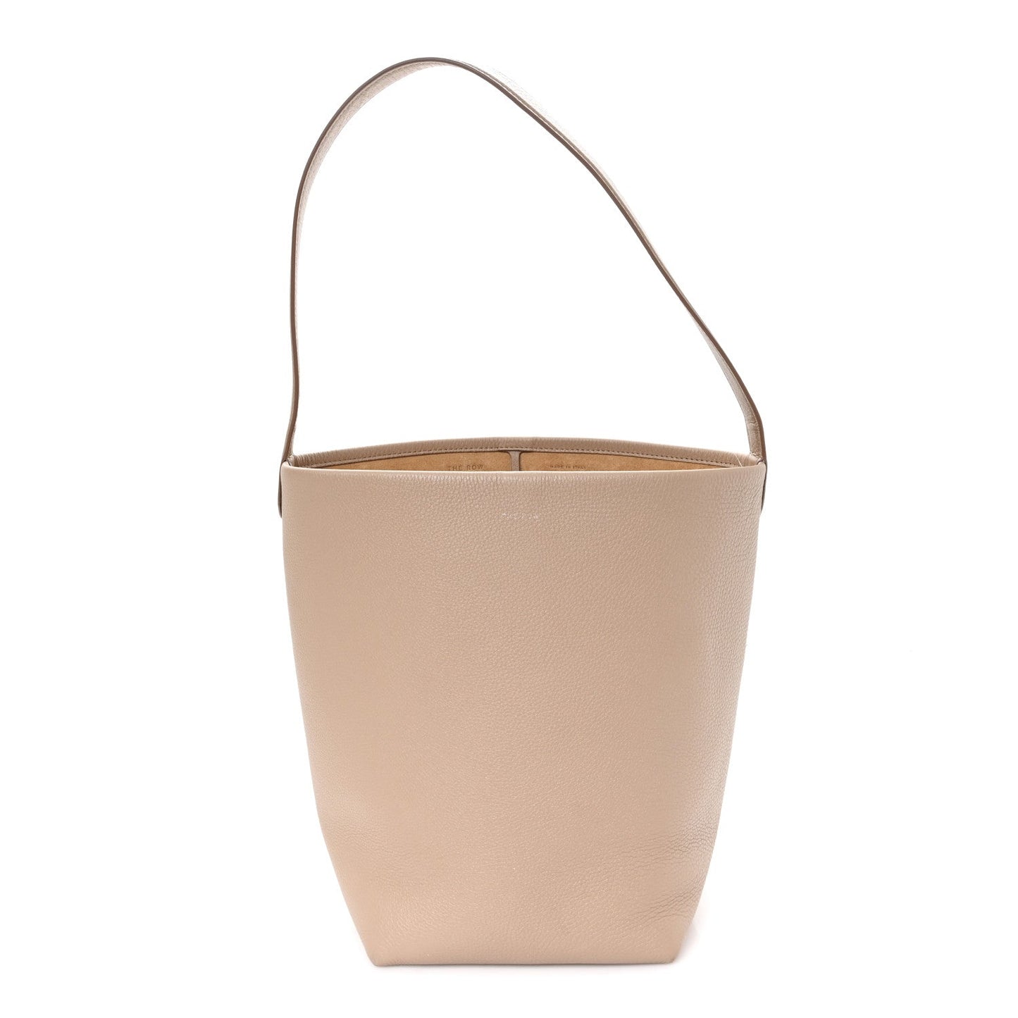 Grained Calfskin Medium N/S Park Tote Dark Taupe