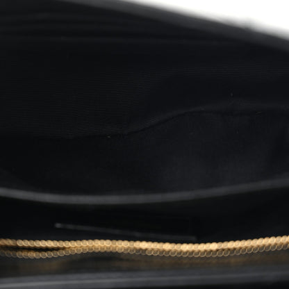 Calfskin Y Quilted Monogram Toy Loulou Crossbody Bag Black