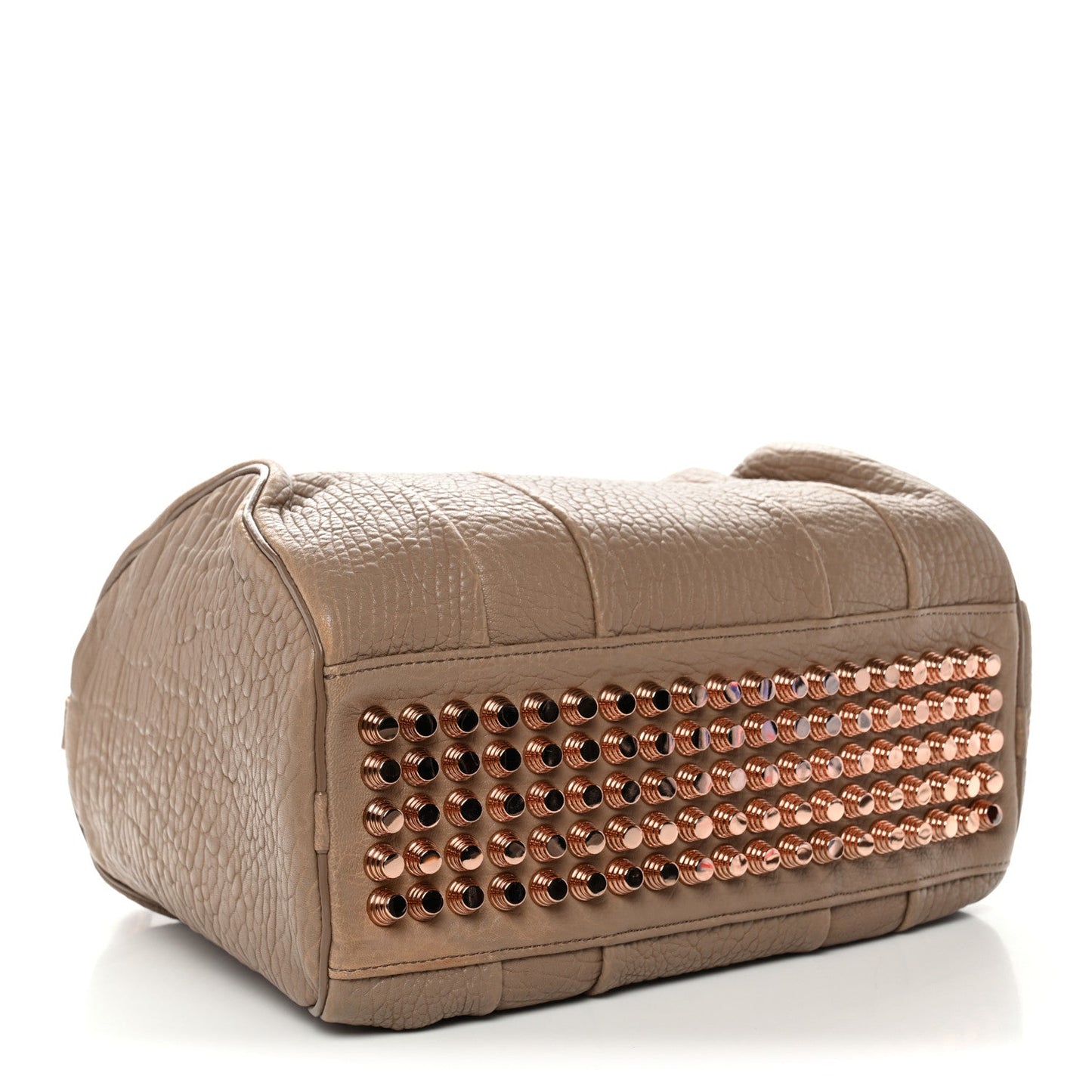 Pebbled Lambskin Rocco Latte Rose Gold Hardware