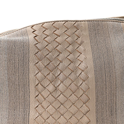 Nappa Intrecciato Stitched Small Shoulder Bag Taupe