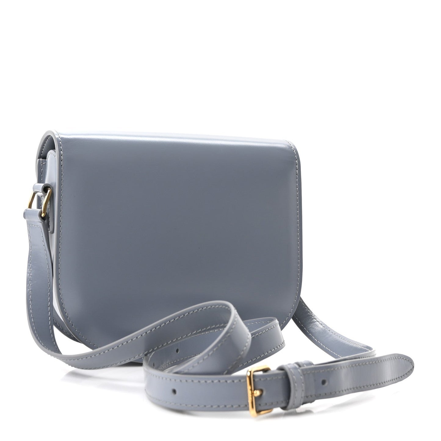 Shiny Calfskin Teen Besace Blue Grey