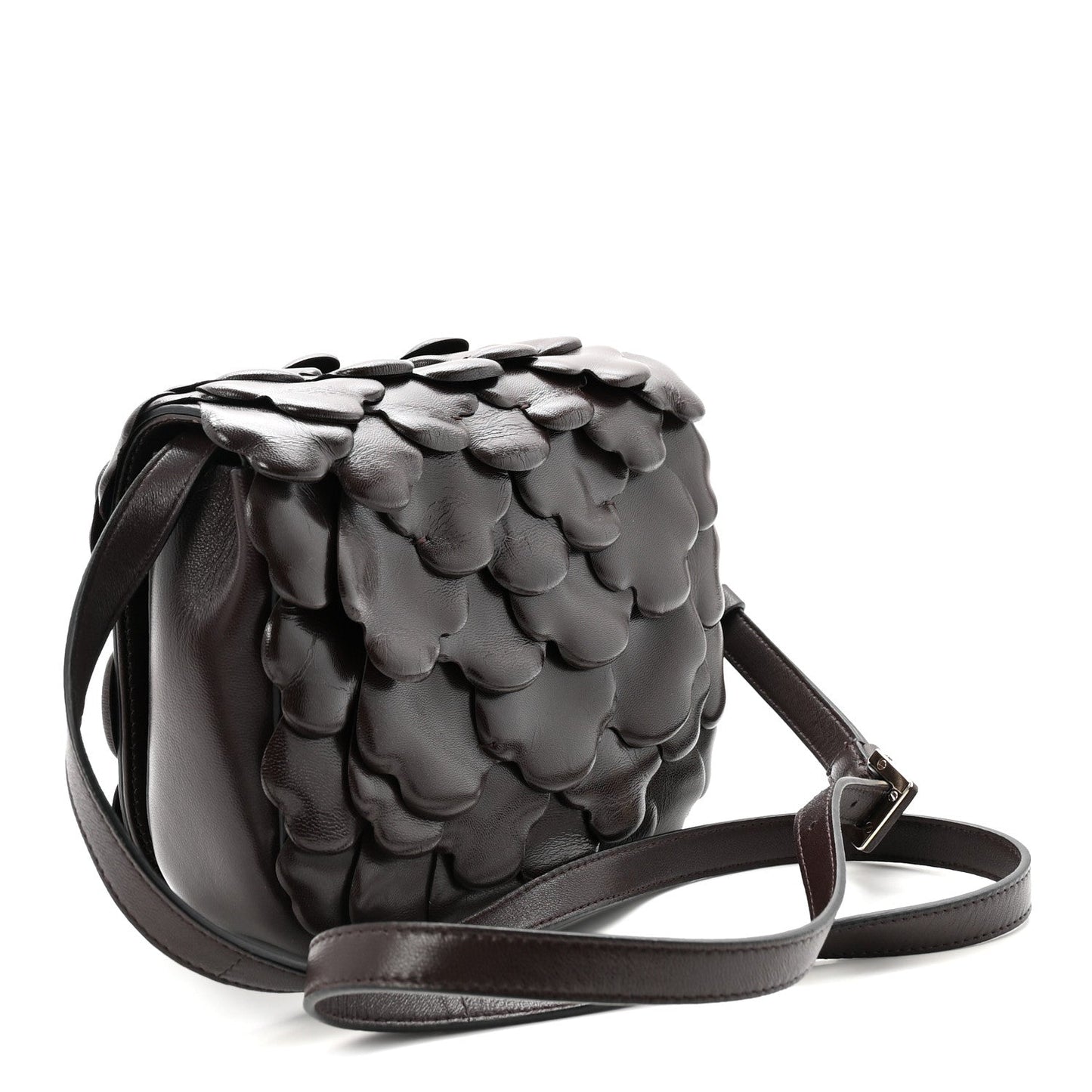 Nappa Atelier 03 Rose Edition Small Flap Crossbody Bag Dark Brown