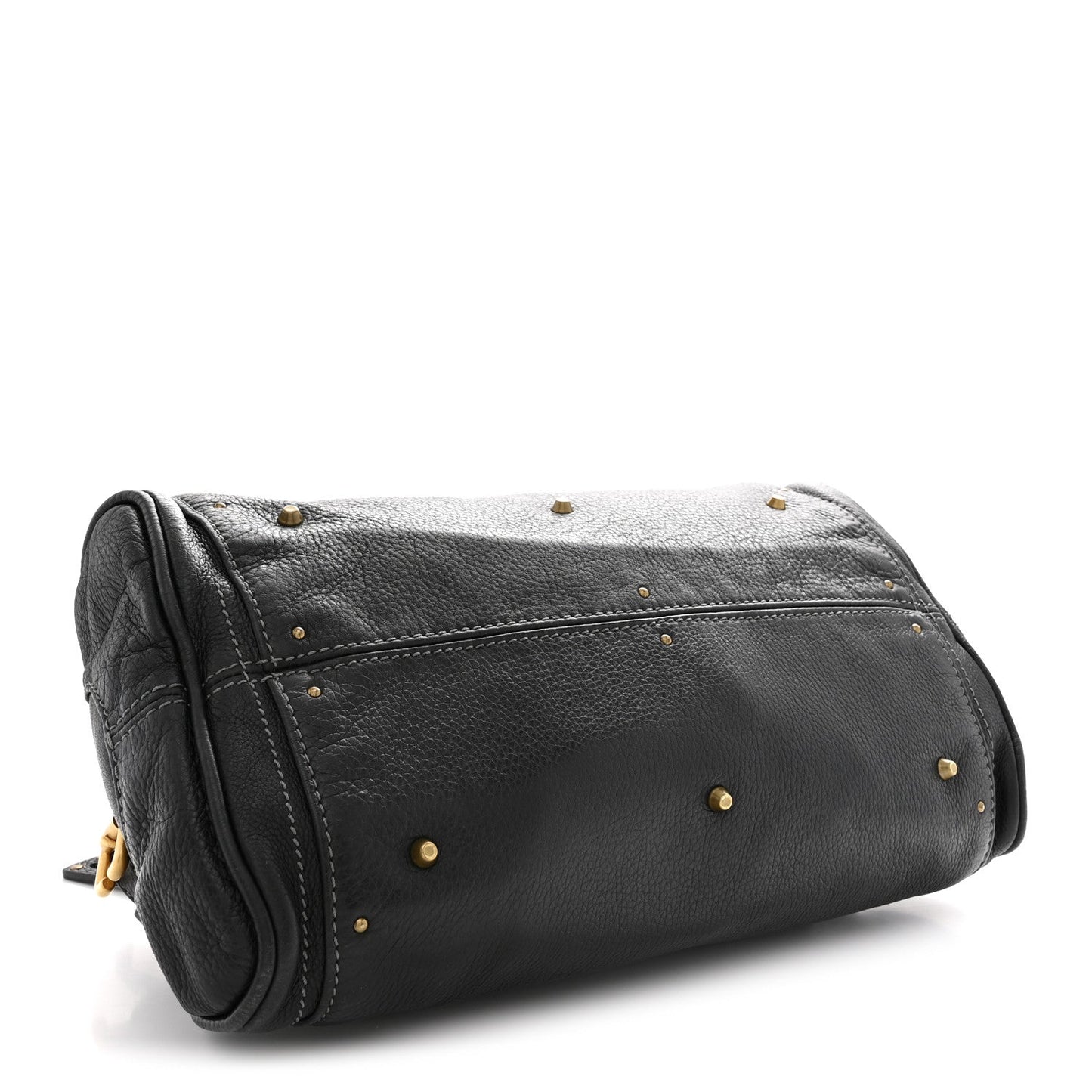 Calfskin Medium Paddington Satchel Black