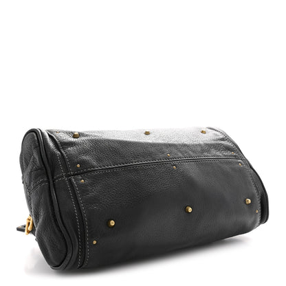 Calfskin Medium Paddington Satchel Black