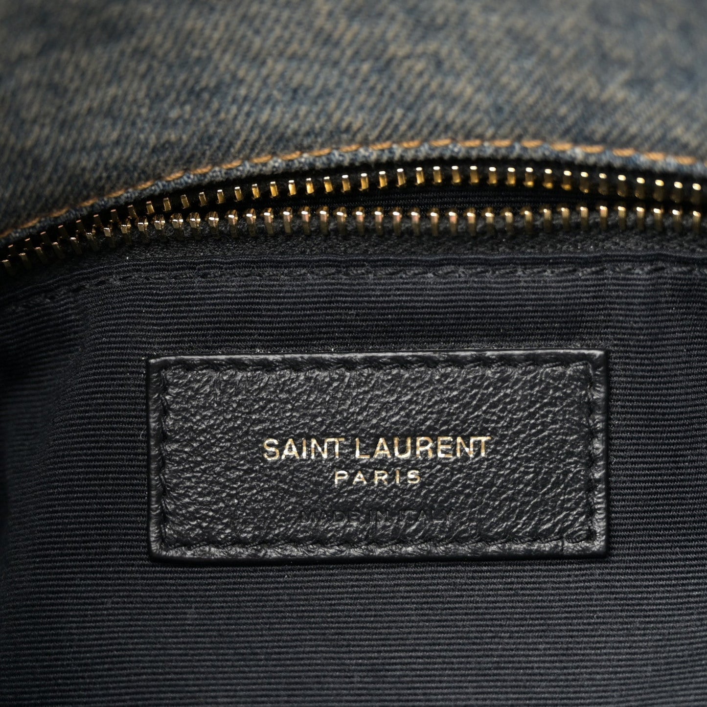 Denim Quilted Small Loulou Puffer Monogram Chain Satchel Blue Cinnamon