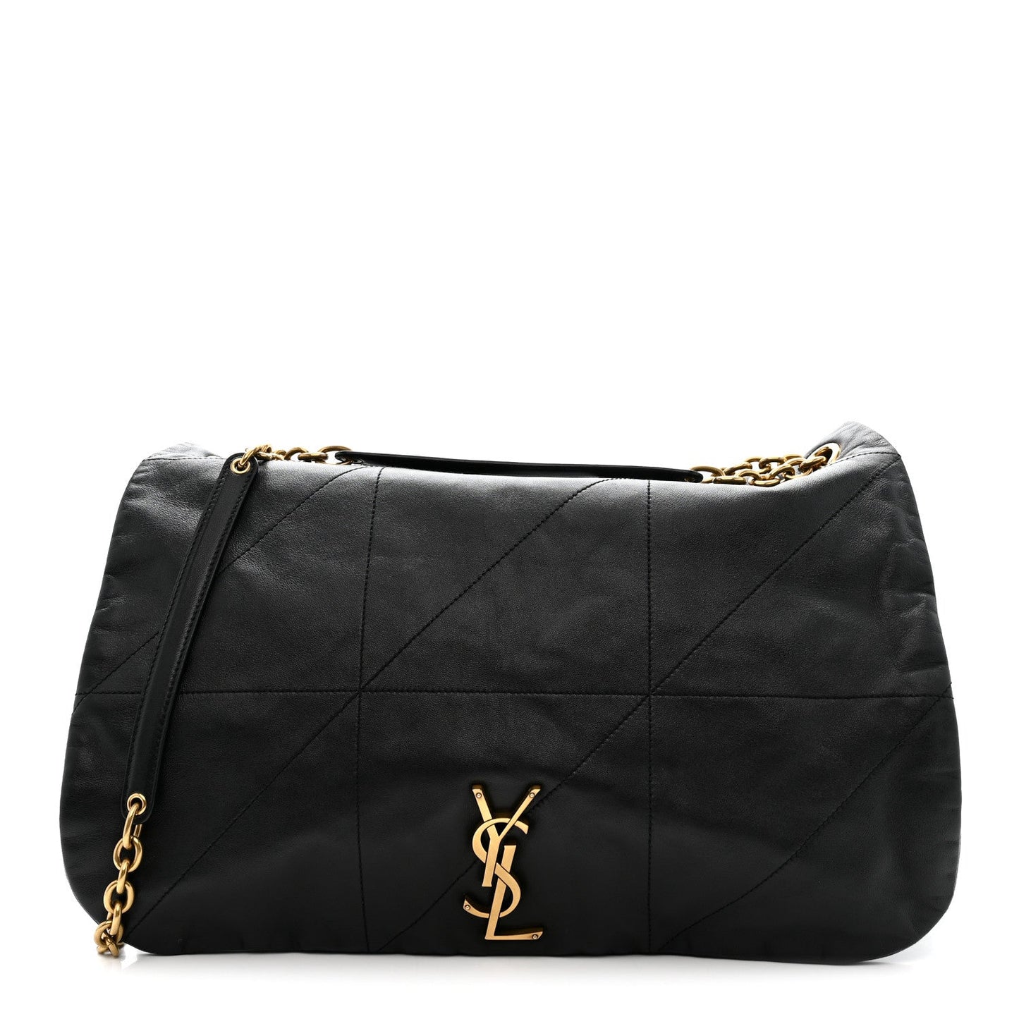 Lambskin Matelasse Monogram Large Jamie 4.3 Black
