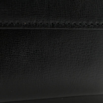 Calfskin Medium Monogram Sunset Satchel Black