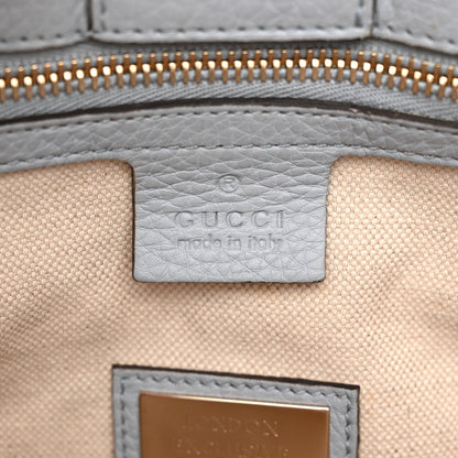 Canvas Cellarius Calfskin Flora Knight Medium Bamboo Shopper Tote Light Blue