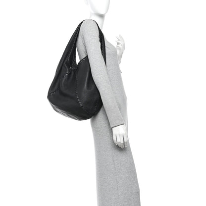 Cervo Deerskin Large Hobo Black