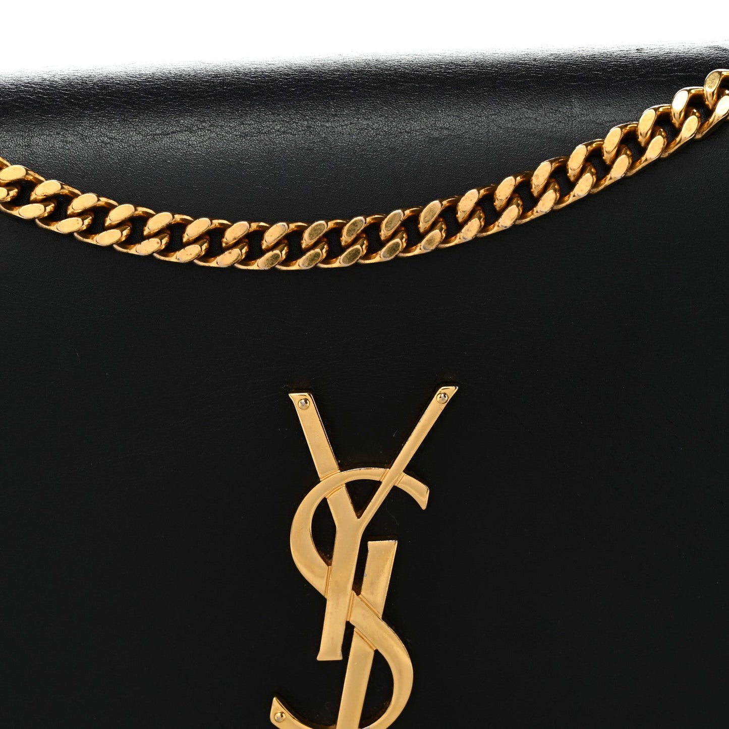 Smooth Calfskin Medium Classic Monogram Kate Tassel Satchel Black