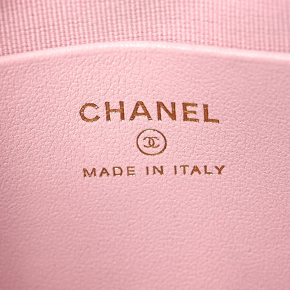 Lambskin Quilted Chain Camera Bag Light Pink